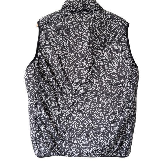 Unisex UNIQLO MoMA SPRZNY reversible packable Keith Haring puffer vest black L - Picture 4 of 10